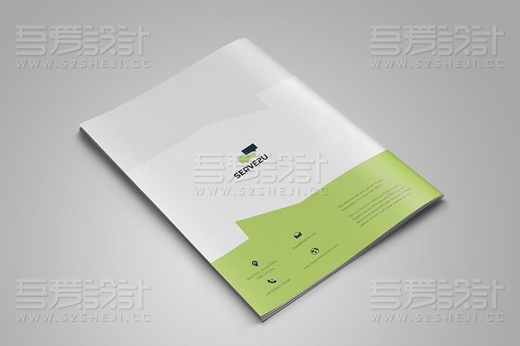 简约欧美风格企业宣传画册模板