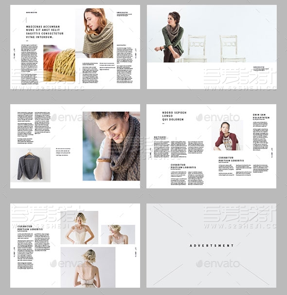 女性服装展示杂志宣传画册模板