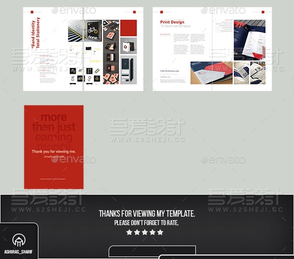 红色企业通用宣传画册模板