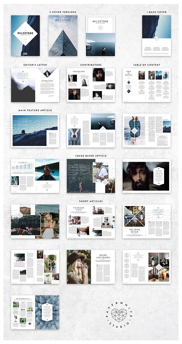 摄影写真产品展示杂志画册模板