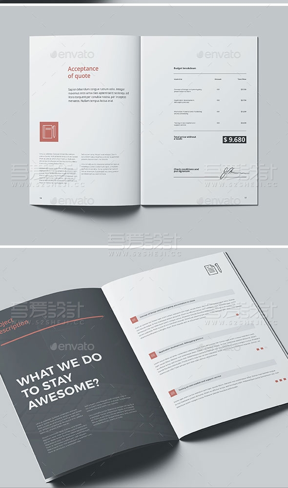 简约风格企业宣传画册模板