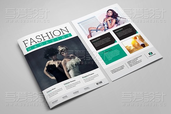 简约大气摄影写真杂志画册模板