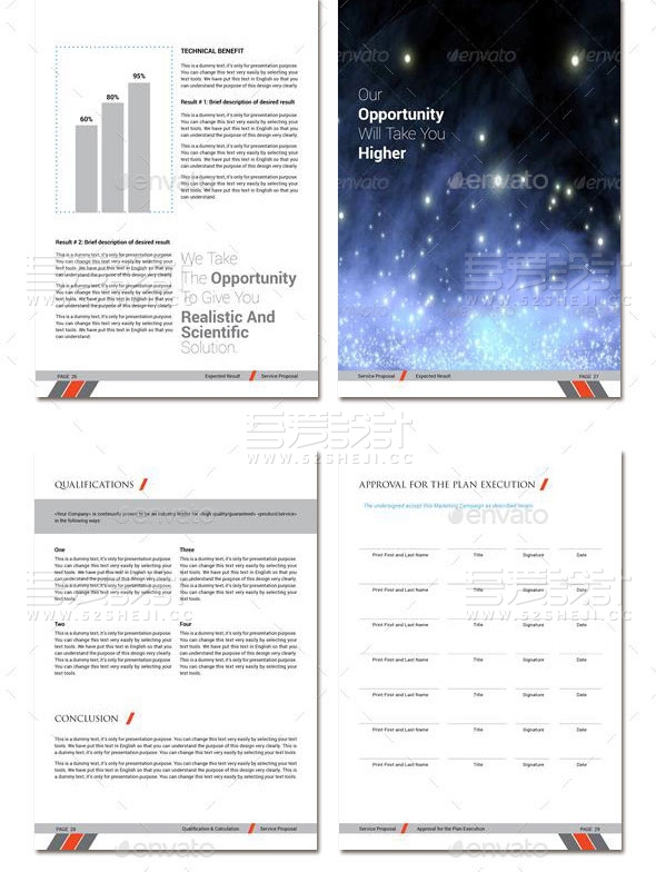 双翼多用途 InDesign 服务建议宣传画册模板