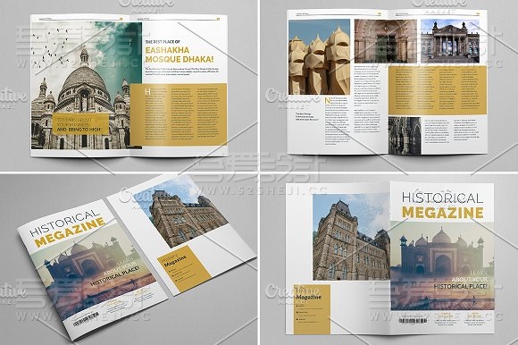 旅游建筑物展示画册模板