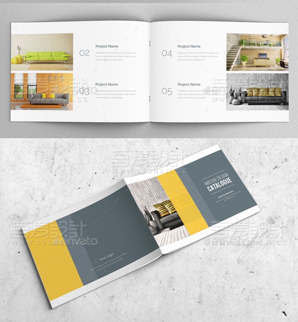 简约欧美风格家具展示宣传画册模板