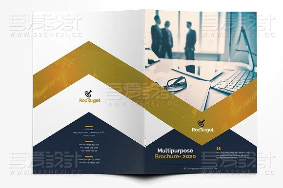 欧美风格简约大气企业宣传画册模板