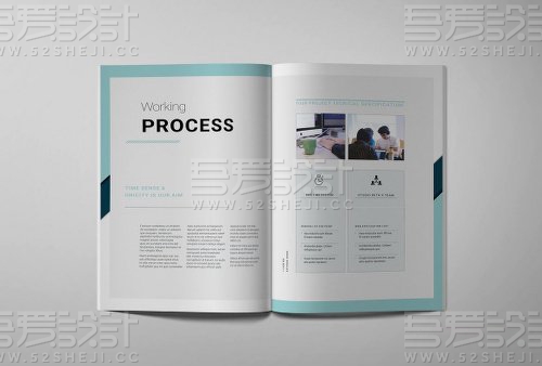 简约欧美风格企业宣传画册模板