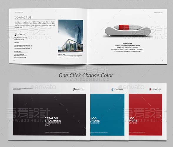 简约高端家居展示宣传画册模板