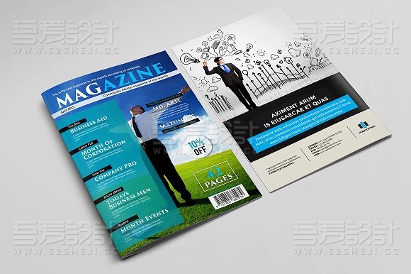 高端欧美风格商务杂志画册模板