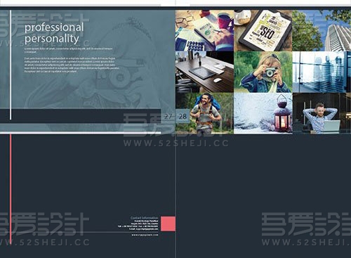 黑色高端大气企业画册模板