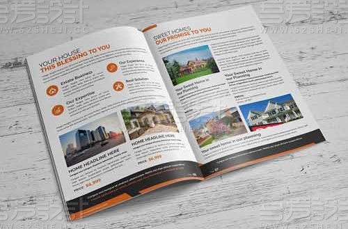 简约精美房地产建筑宣传画册模板