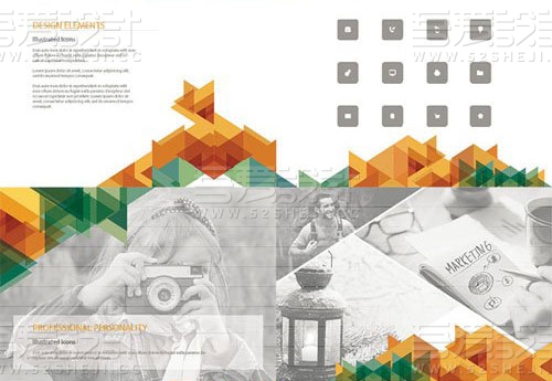 简约欧美风格企业宣传画册模板