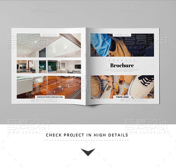 产品展示方形小册子画册模板