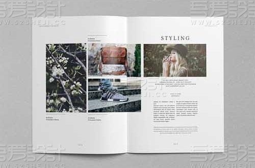 人物摄影写真杂志画册模板