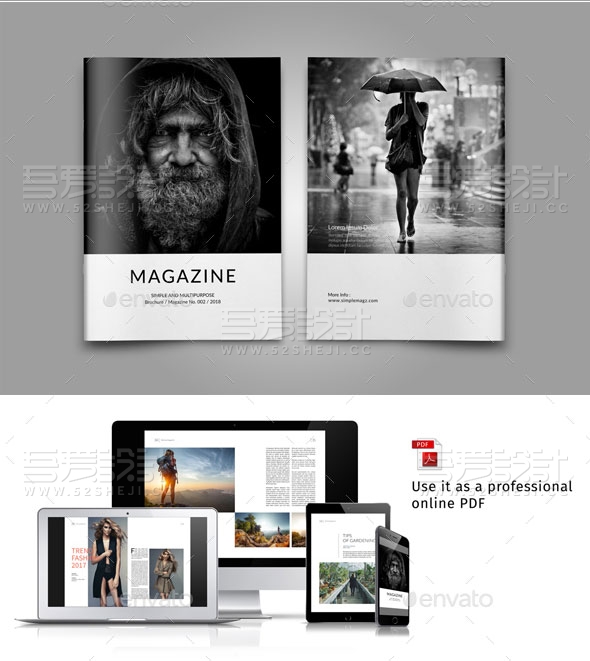 摄影写真杂志宣传画册模板