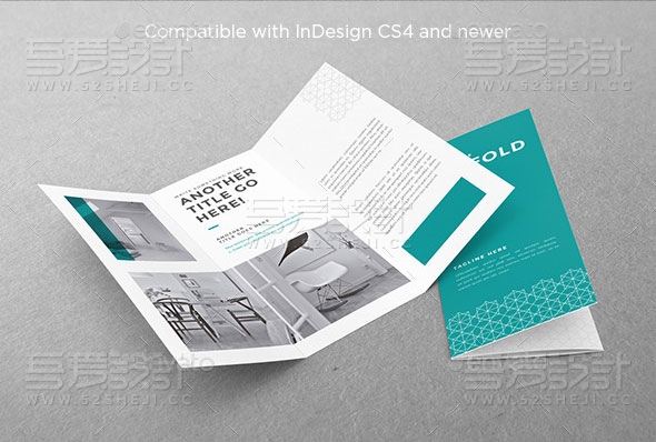 简约大气家具展示三折页模板