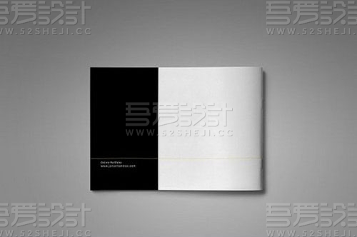 简约大气黑白杂志风格画册模板