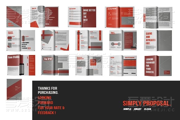 简约大气企业提案商业计划画册模板