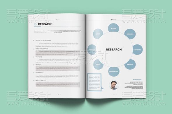 简约大气欧美风格企业宣传画册模板
