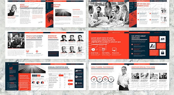 高端欧美风格团队介绍画册模板