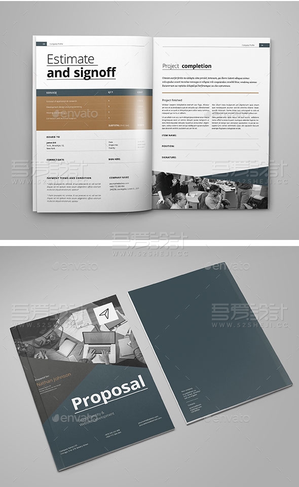 简约高端企业团队介绍画册模板