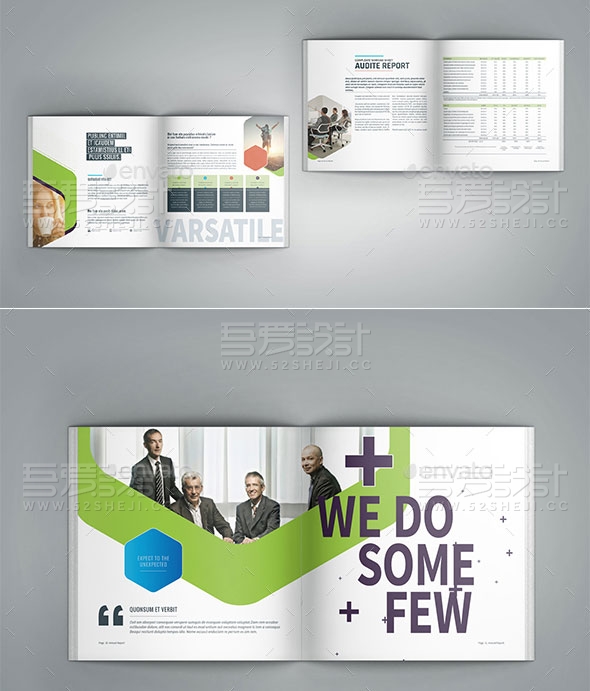 简约大气欧美风格企业宣传画册模板
