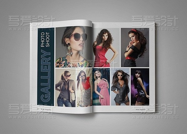 人物摄影写真服装展示杂志画册模板