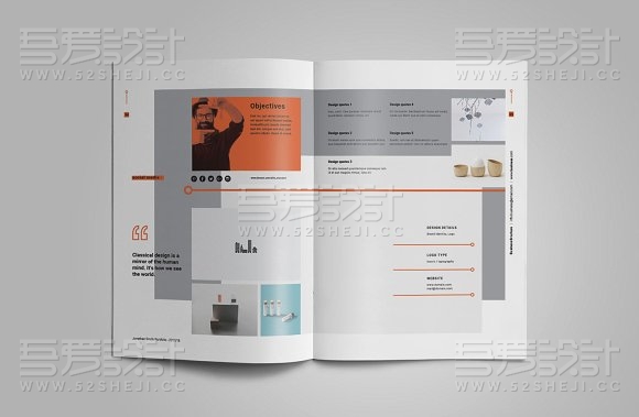 欧美风格简约大气企业宣传画册模板