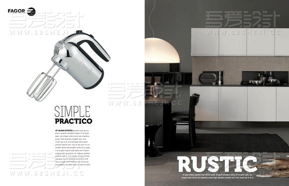 高端大气厨房目录宣传画册模板