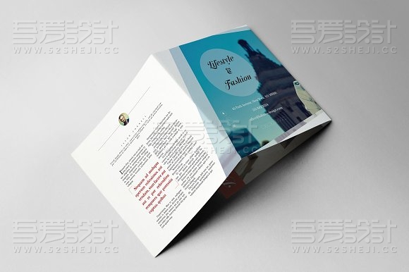 产品展示三折页模板