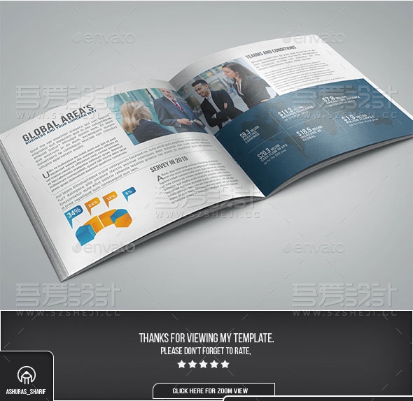 高端欧美风格企业宣传画册模板