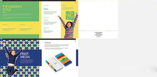 方形欧美风格产品展示宣传画册模板