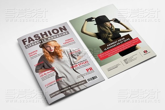 简约杂志风格服装展示宣传杂志画册模板