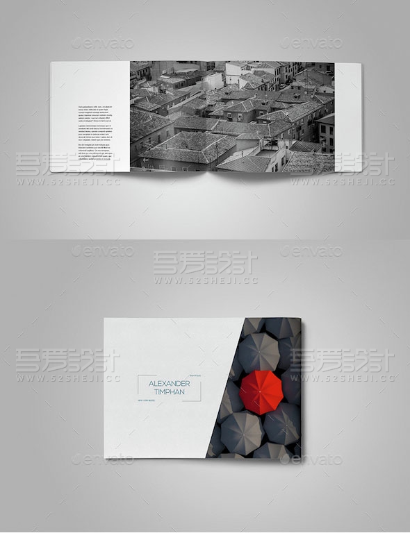 简约高端大气摄影写真人物摄影画册模板