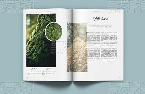 生态园植物摄影杂志画册模板