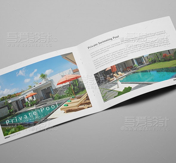 别墅度假村宣传画册模板