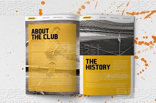 足球俱乐部宣传册模板
