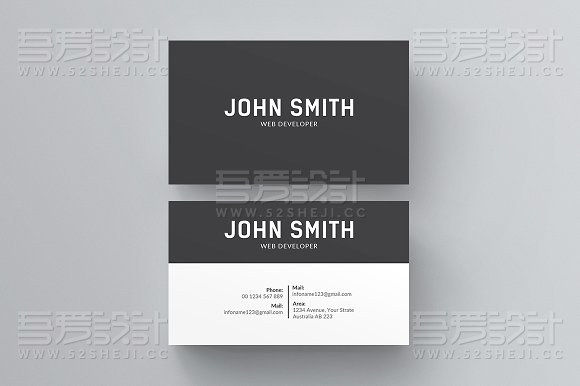 黑白简约个人简历模板