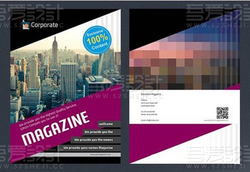 欧美风格高端大气杂志画册模板