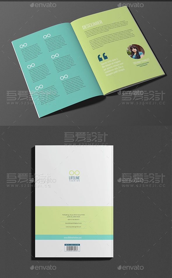 简约大气服装展示宣传画册模板