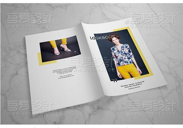 服装展示杂志宣传画册模板