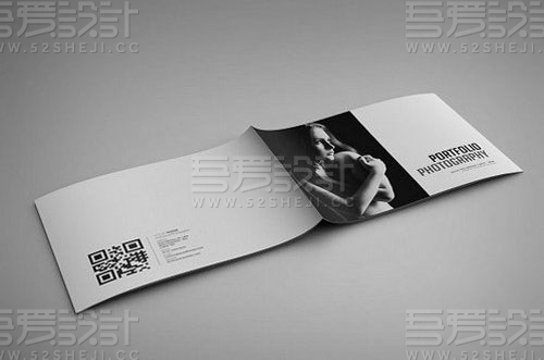 黑白风格简约大气杂志写真画册模板