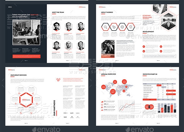 简约大气企业宣传画册模板