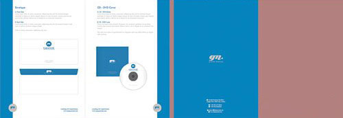 蓝色简约大气企业宣传画册模板