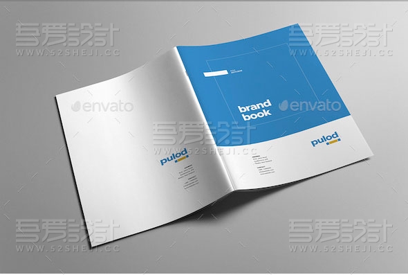 蓝色简约大气企业宣传画册模板