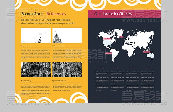 橙色时尚大气传媒画册设计模板