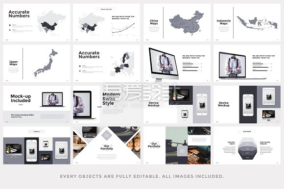 杂志风商务PPT模板