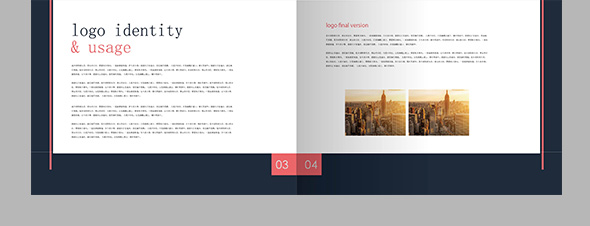 欧美高端大气企业宣传画册模板