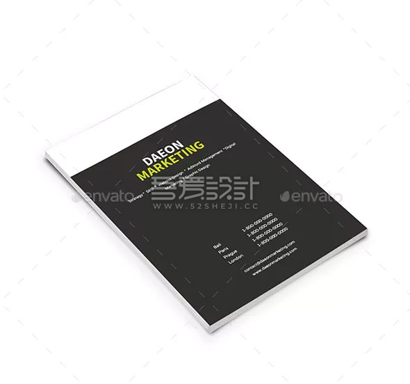 简约公司团队介绍Indesign画册模板