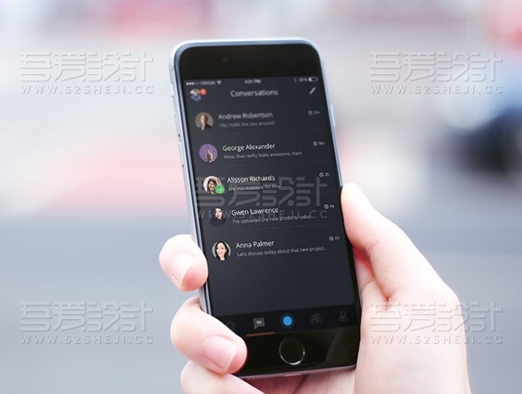 社交APP UI界面设计11张PSD素材